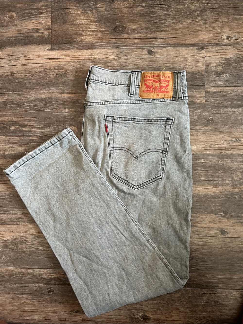 Levi's Men's Light Gray Slim Straight Jeans